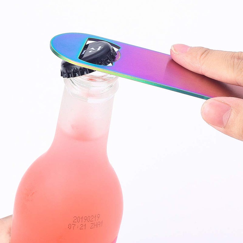 YFS 7" Heavy Duty Stainless Steel Flat Bottle Opener, Simple and Effective Beer Openers - Image 3